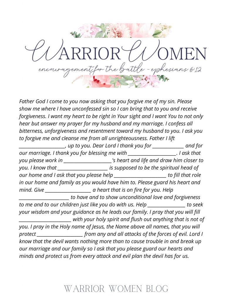 War Room Prayer For Your Marriage 2 Warrior Women Blog