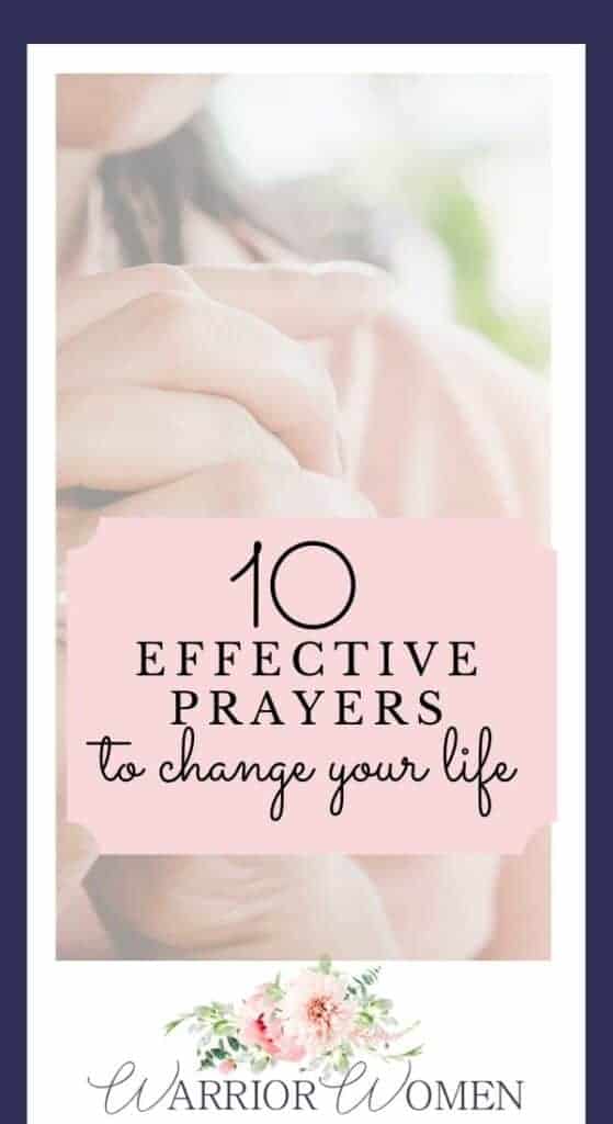 Woman praying 10 Effective Prayers to change your life Pin