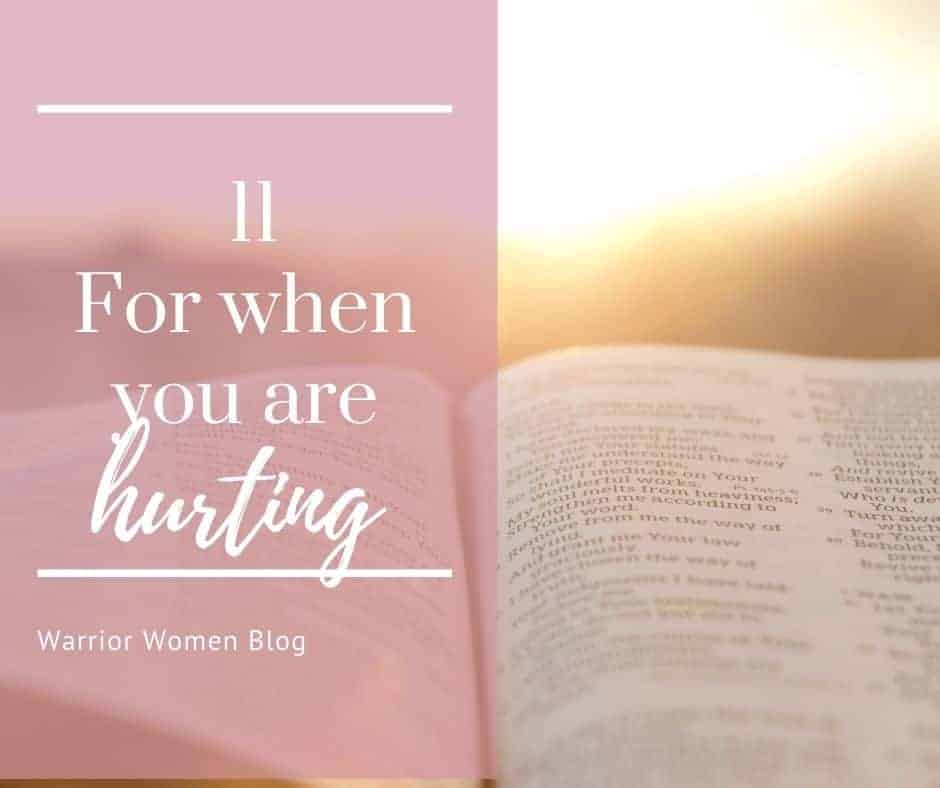 11 Bible verses for when you are hurting open Bible image