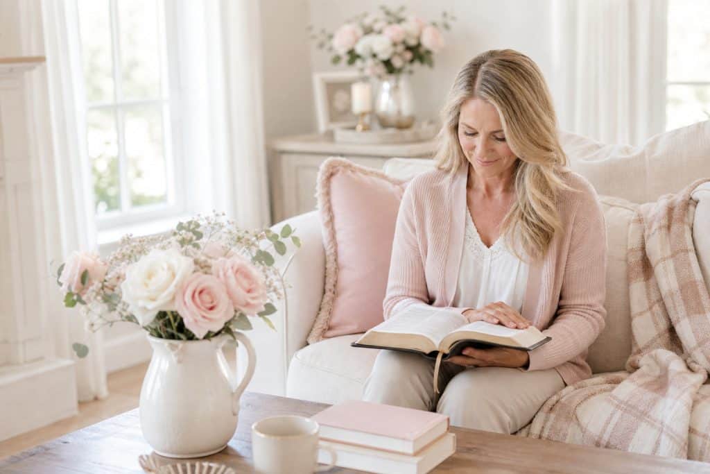 Woman reading Bible - Belt of Truth
