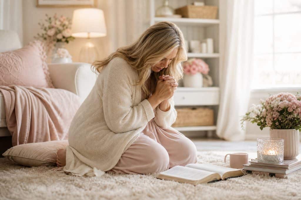 Woman in deep prayer - Armor of God