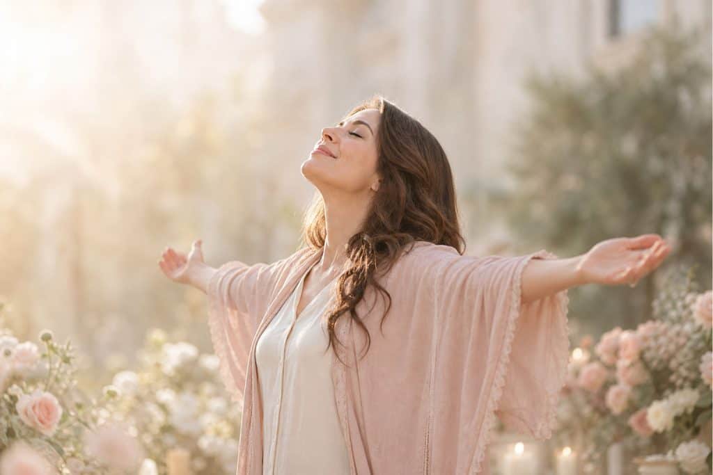 Woman worshipping - Shield of Faith