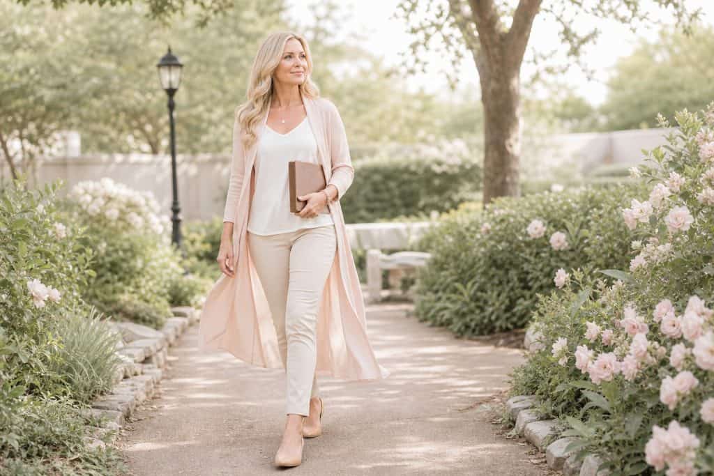 Woman walking in peace - Gospel of Peace
