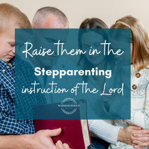 Family praying together for stepparenting post