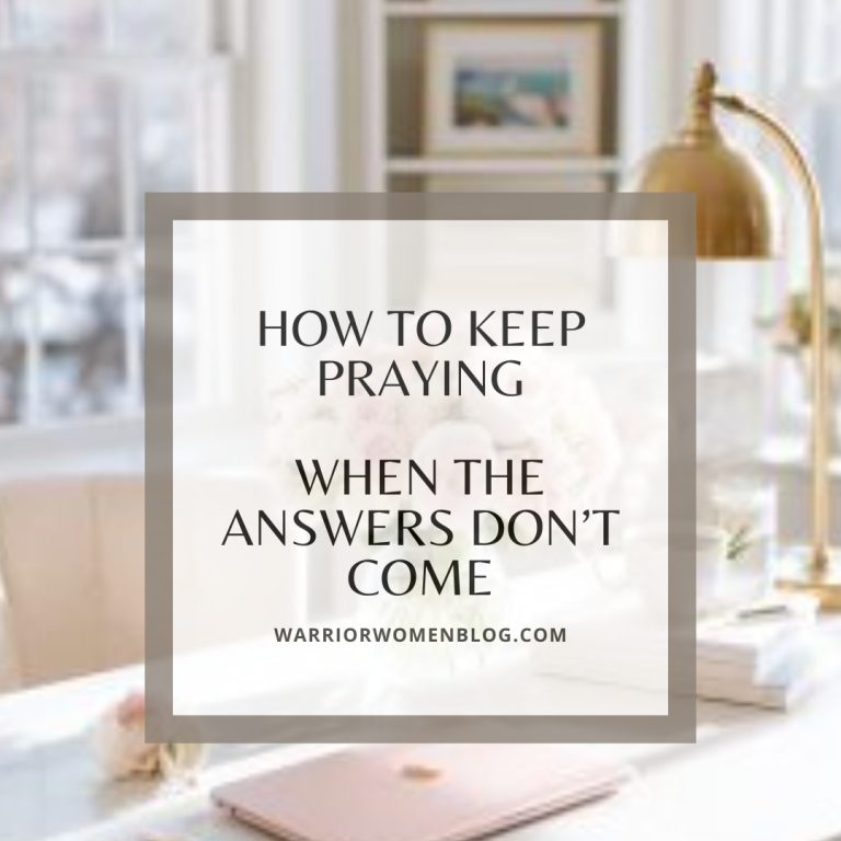 white desk beside a window, gold lamp how to keep praying when the answers don't come