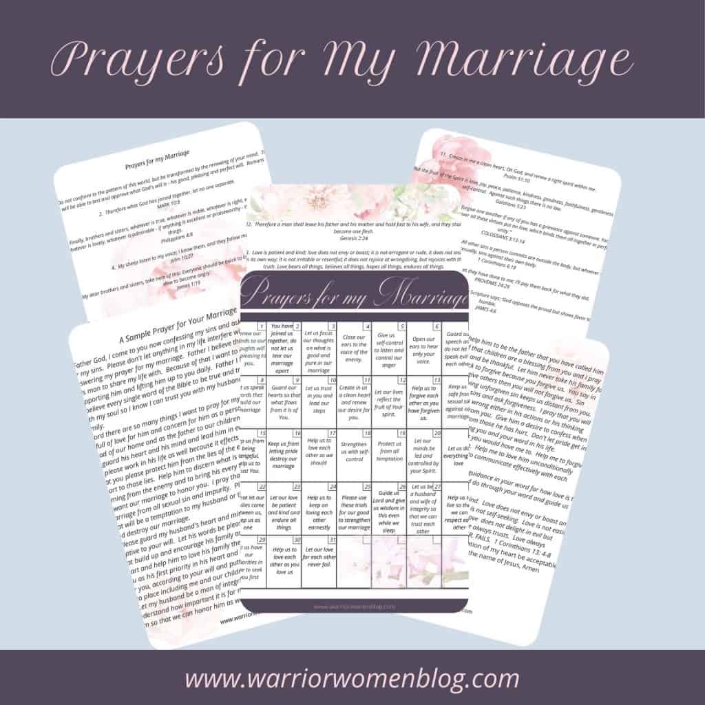 Prayers for My Marriage Mock up for Marriage is Hard post